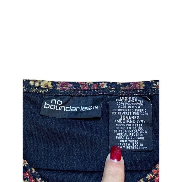 Y2K 90s No Boundaries Floral Mesh Stretchy Skirt 7/9 - Picture 4 of 7